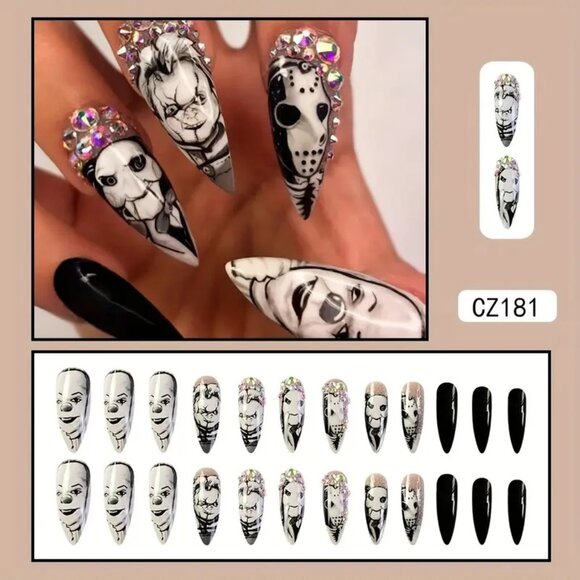 Horror NEW Set Nails Chucky, Jason, Pennywise, Jigsaw - Picture 4 of 4